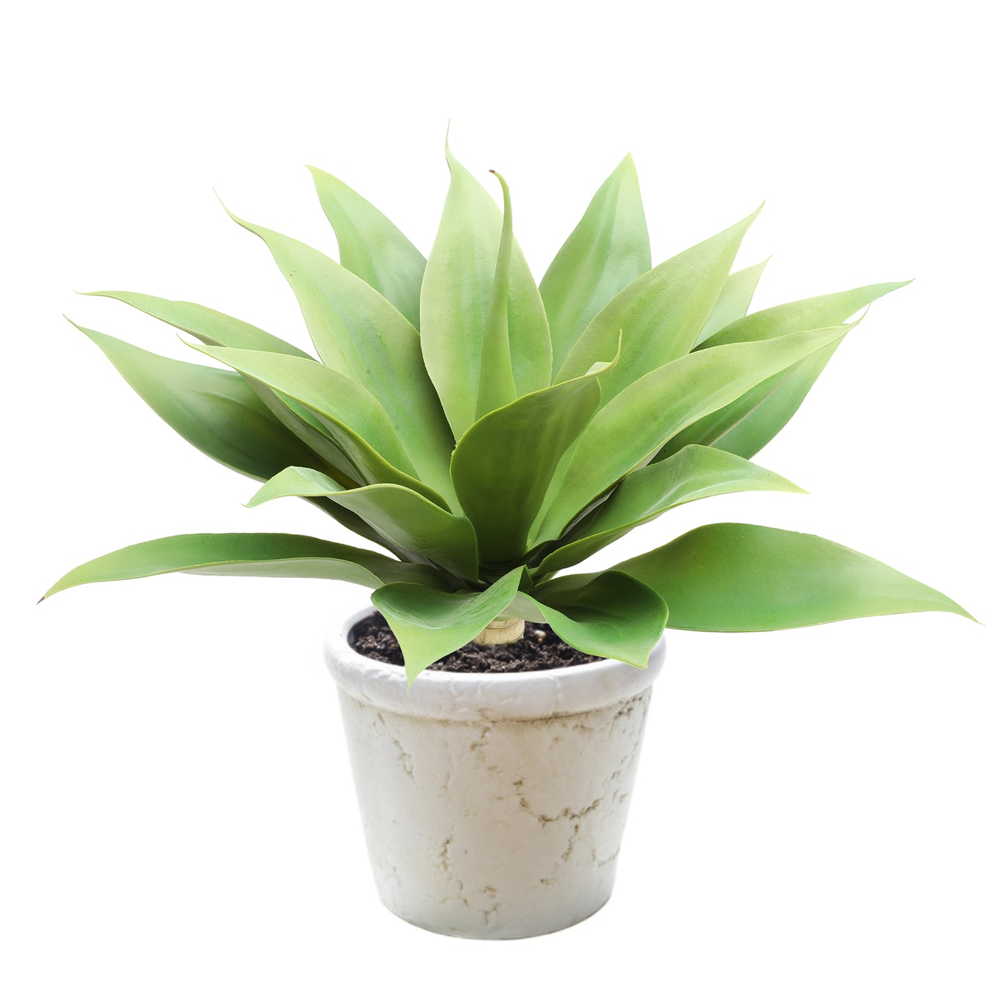 BANNINEO Artificial Agave Succulent Plant 18 Inches, 100% Natural Looking Artificial Greenery Plant Tall Faux Succulent Agave with Realistic Stems, Artificial Plant for Indoor Outdoor Decor